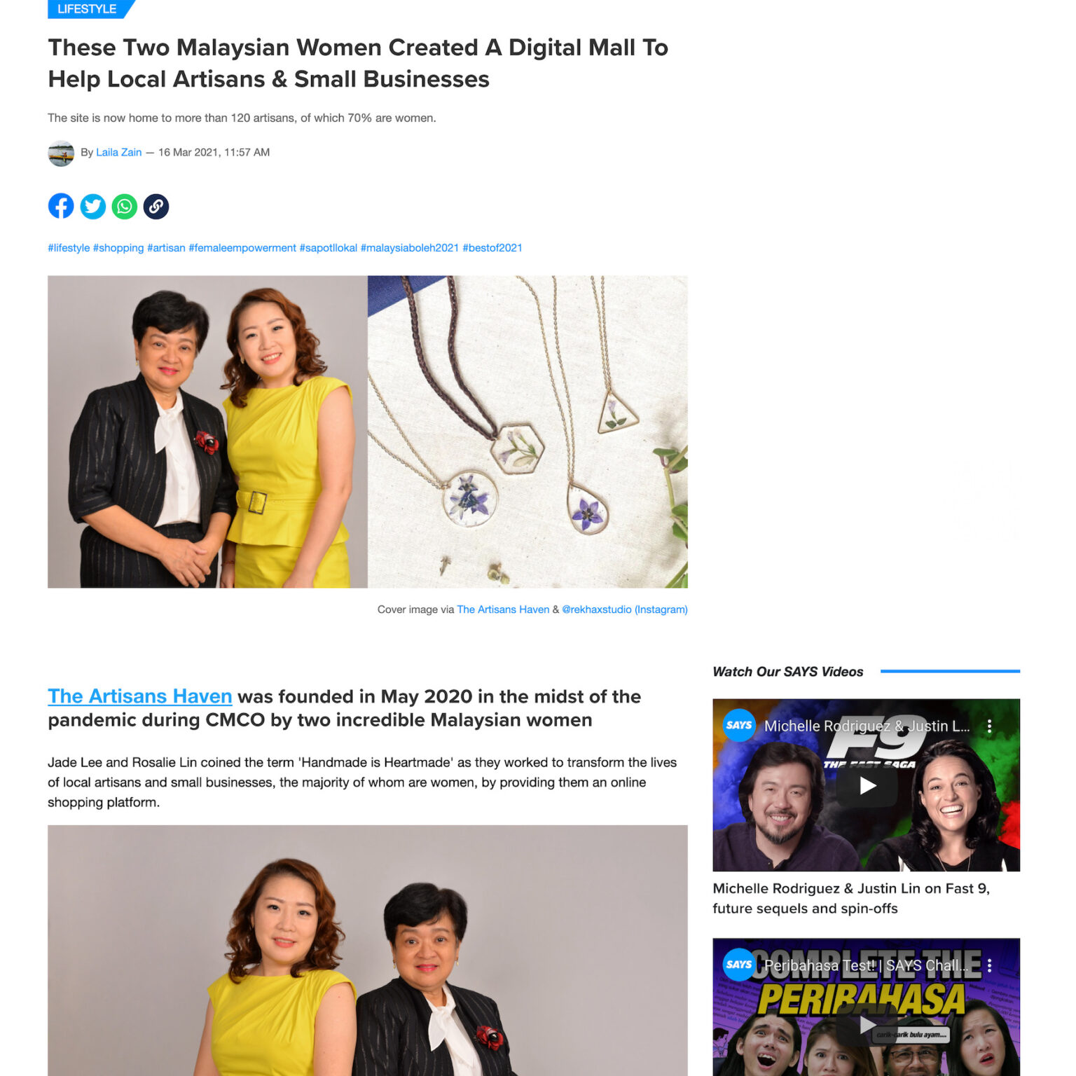 These Two Malaysian Women Created A Digital Mall To Help Local Artisans & Small Businesses